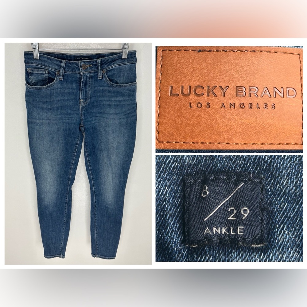 Lucky Brand Jeans Lolita Skinny Ankle Size 8/29 Medium Wash‎ Denim Stretch 27x25
